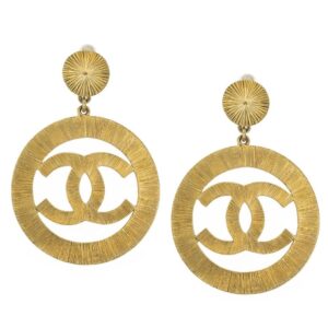 VINTAGE CHANEL CC LARGE GOLD DANGLING EARRINGS – ON HOLD