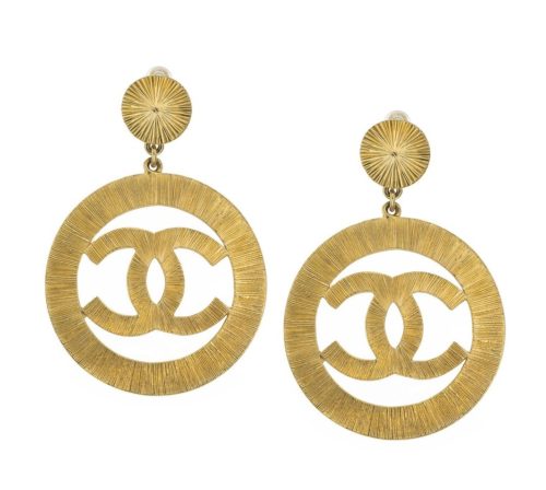 VINTAGE CHANEL CC GOLD DANGLING - ON HOLD