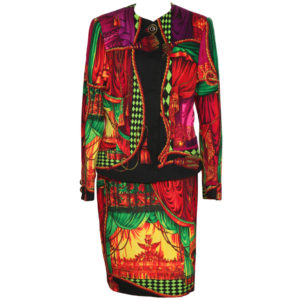 VERY RARE VINTAGE GIANNI VERSACE COUTURE THEATER PRINT SUITS