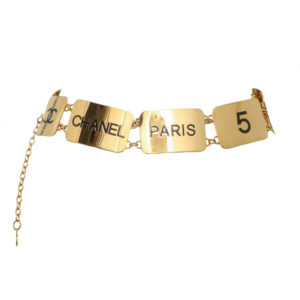 EXTREMELY RARE VINTAGE CHANEL COCO PLATE BELT