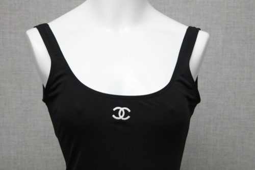 Chanel Black And White Swimwear With Cc Logos